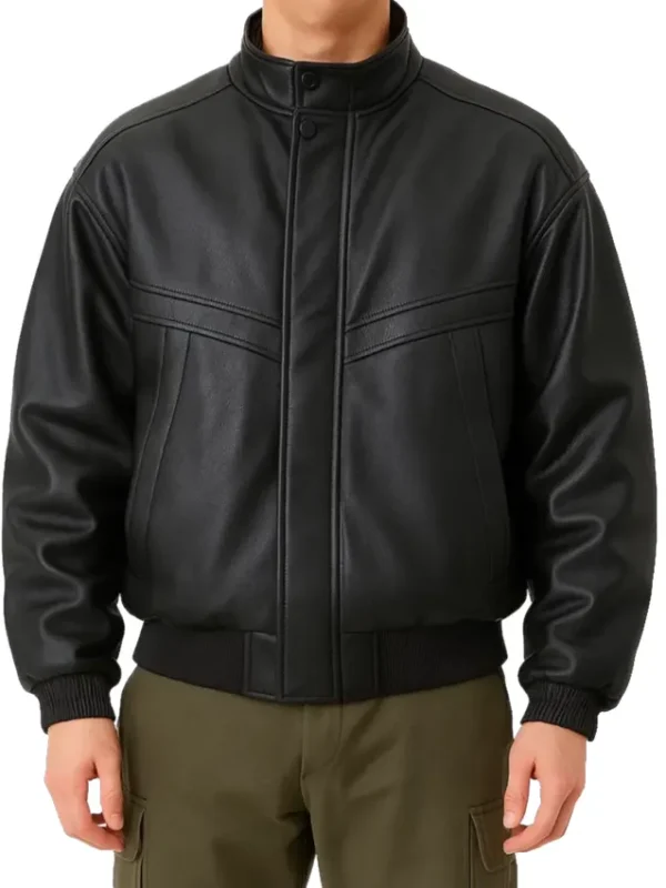 Gang Dong-won Tempest S01 Black Leather Jacket