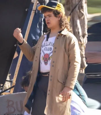 Gaten Matarazzo Stranger Things S05 Beige Coat