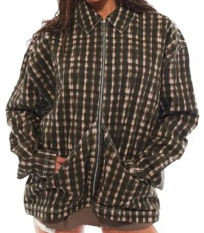 Georgie Farmer Wednesday S02 Plaid Jacket