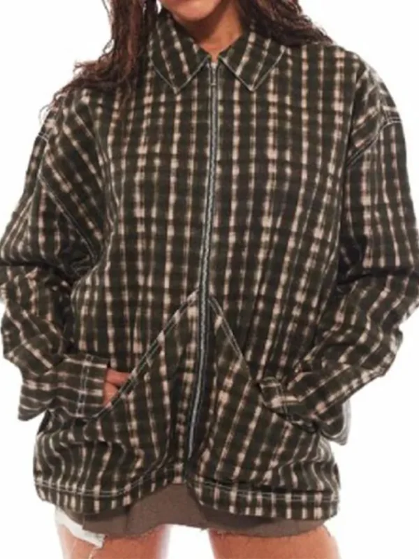 Georgie Farmer Wednesday S02 Plaid Jacket