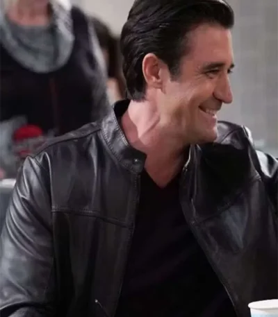 Gilles Marini Night Court S03 Black Leather Jacket
