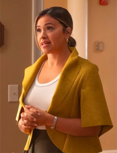 Gina Rodriguez Will Trent S03 Yellow Cropped Jacket Gina Rodriguez Will Trent S03 Yellow Cropped Jacket