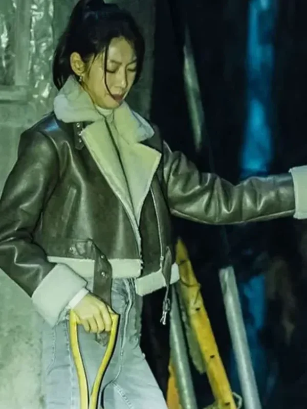 Gong Seung-yeon Karma S01 Shearling Leather Jacket