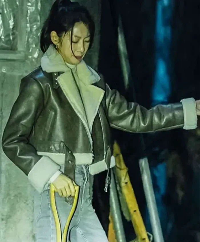 Gong Seung-yeon Karma S01 Shearling Leather Jacket Gong Seung-yeon Karma S01 Shearling Leather Jacket