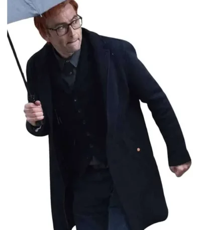 Good Omens S03 Crowley Blue Wool Coat