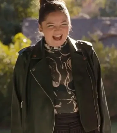 Hacks Season 03 Megan Stalter Black Leather Jacket