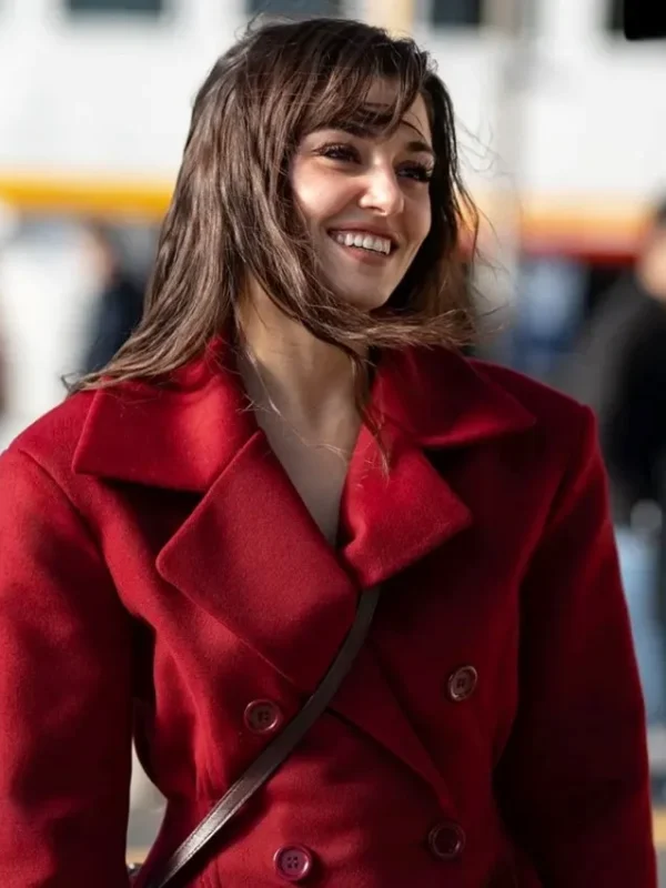 Hande Erçel Reminder S01 Red Wool Coat