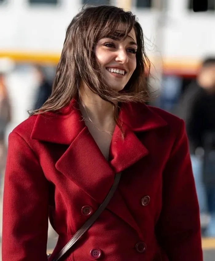 Hande Erçel Reminder S01 Red Wool Coat Hande Erçel Reminder S01 Red Wool Coat