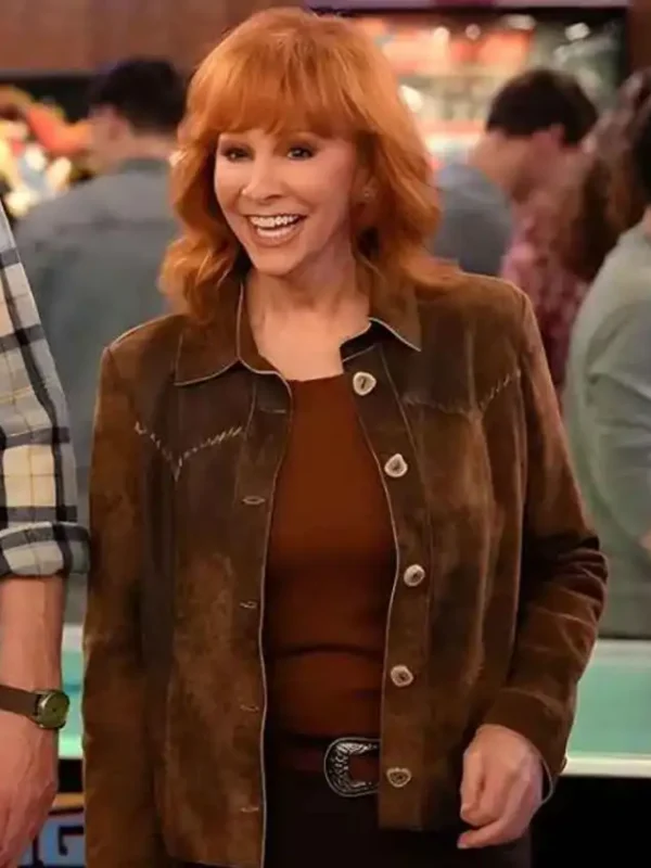 Happy’s Place Reba McEntire Brown Suede Jacket