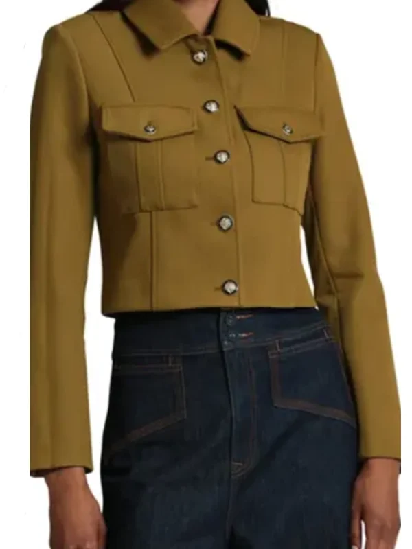 Helen Decatur Sweet Magnolias S04 Green Cropped Jacket