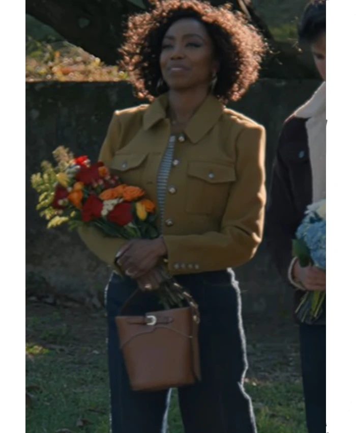 Helen Decatur Sweet Magnolias S04 Green Cropped Jacket Helen Decatur Sweet Magnolias S04 Green Cropped Jacket