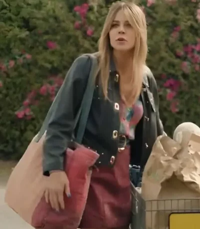 High Potential 2024 Kaitlin Olson Black Leather Jacket