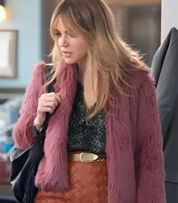 High Potential S01 Morgan Gillory Pink Cropped Fur Jacket