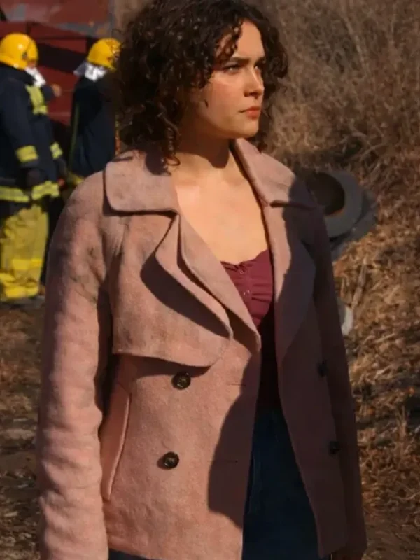 Home and Away Dana Matheson Pink Coat