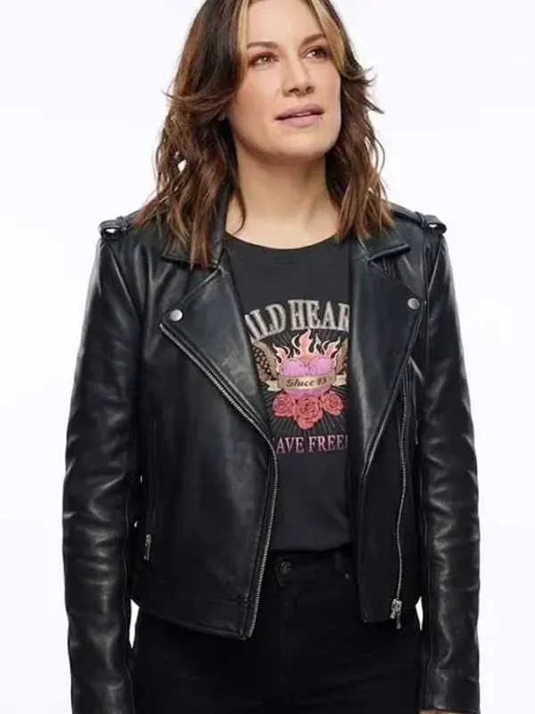 Home and Away Eden Fowler Black Leather Jacket