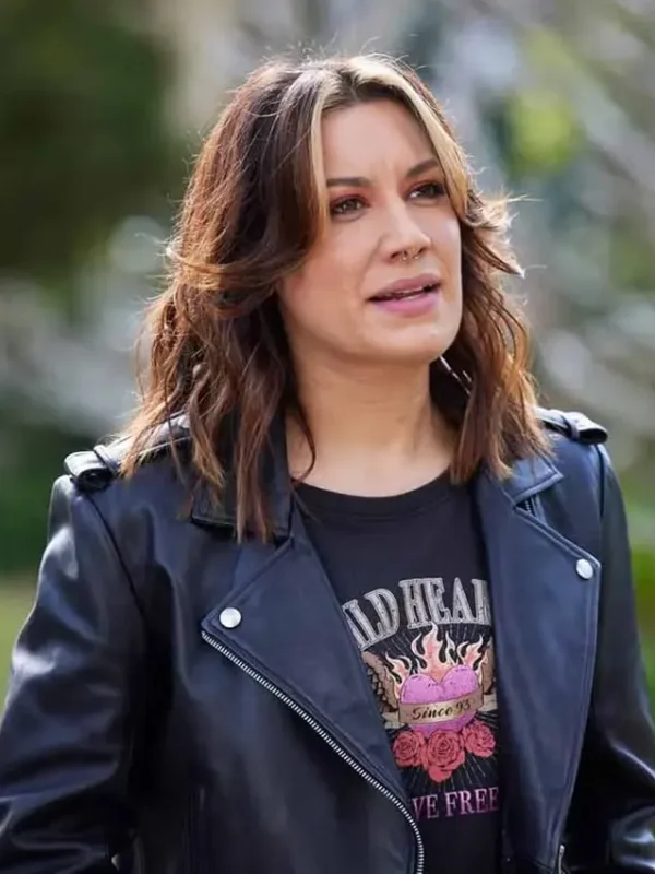 Home and Away Eden Fowler Black Leather Jacket