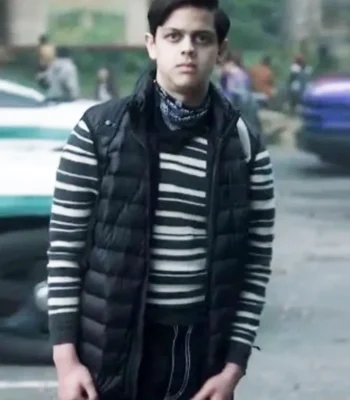 Isaac Ordonez Wednesday S02 Black Vest