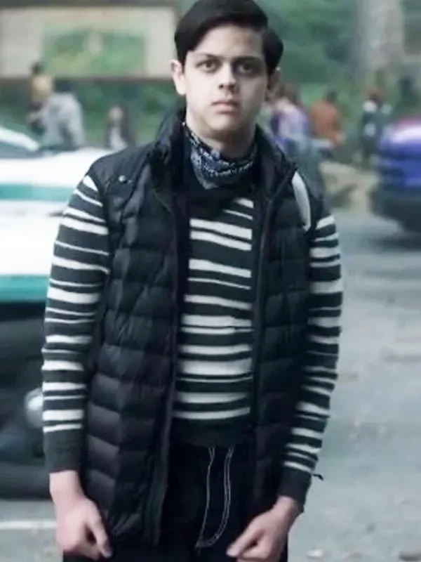 Isaac Ordonez Wednesday S02 Black Vest