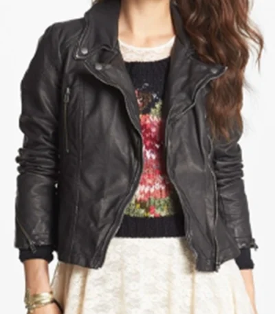 Jacqueline Toboni Grimm S04 Biker Leather Jacket