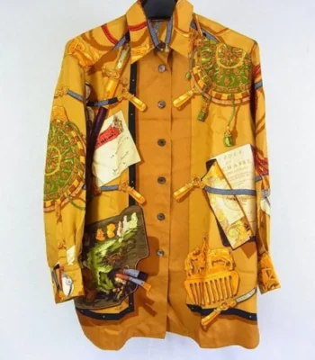 Jade Chan Selling The City Orange Prink Shacket