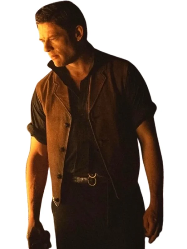 James Norton House of Guinness S01 Brown Leather Vest