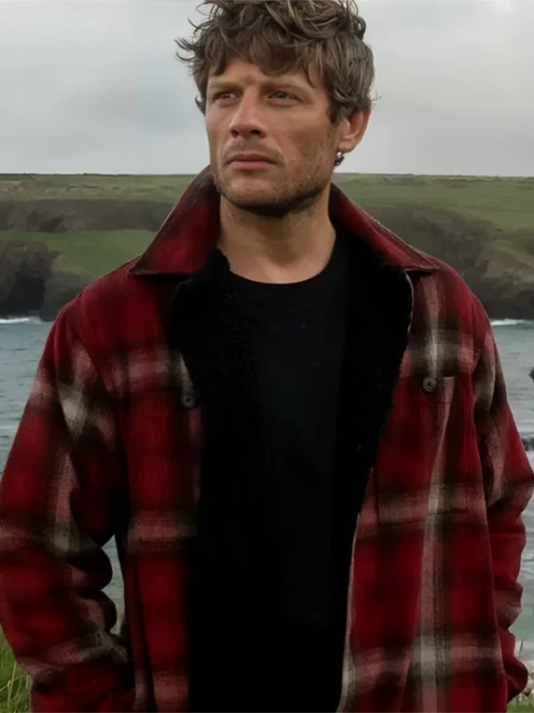 James Norton Playing Nice Red Shirt