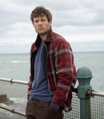 James Norton Playing Nice Red Shirt