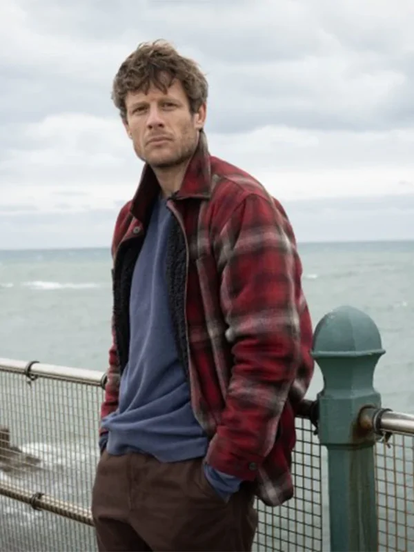 James Norton Playing Nice Red Shirt