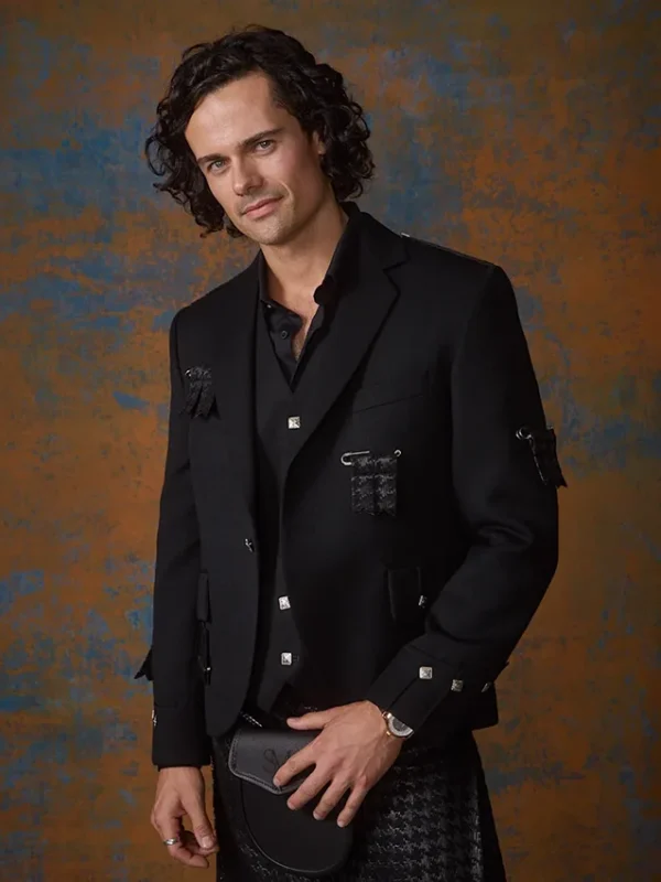 Jamie Roy Outlander Blood of My Blood S01 Black Blazer