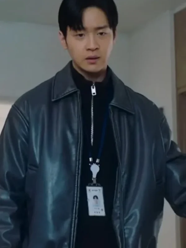 Jang Dong-yoon Queen Mantis S01 Black Leather Jacket