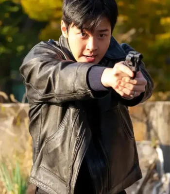 Jang Dong-yoon Queen Mantis S01 Leather Jacket