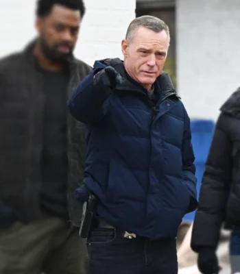 Jason Beghe Chicago PD S12 Blue Hooded Jacket