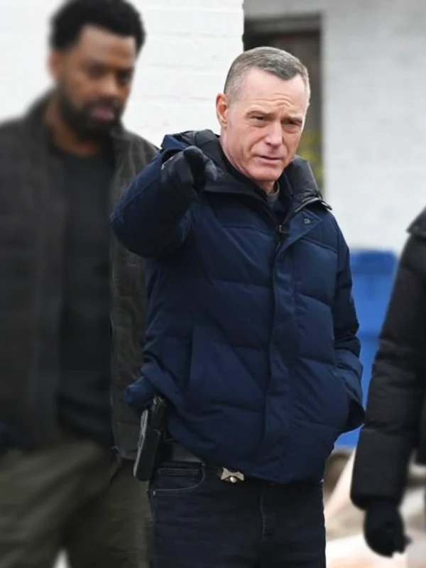 Jason Beghe Chicago PD S12 Blue Hooded Jacket