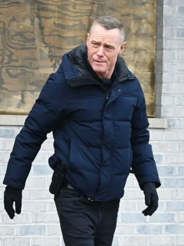 Jason Beghe Chicago PD S12 Blue Hooded Jacket