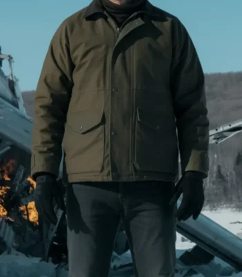 Jason Clarke The Last Frontier S01 Green Cotton Jacket