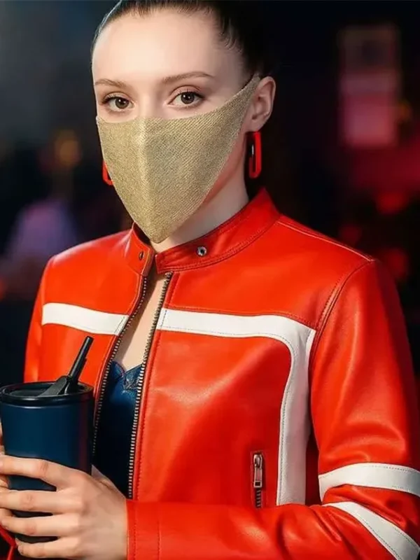 Jenna Gilmer Fuel to Our Fire Red Leather Jacket