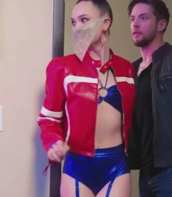 Jenna Gilmer Fuel to Our Fire Red Leather Jacket