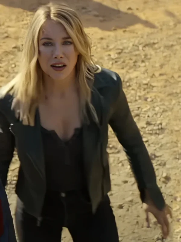 Jennifer Holland Peacemaker S02 Black Leather Jacket