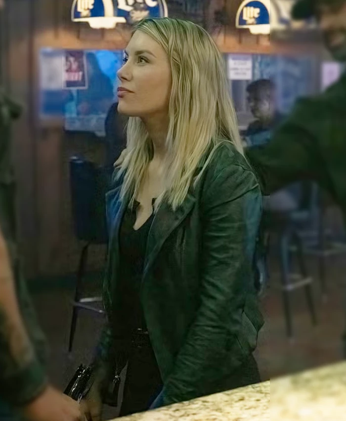 Jennifer Holland Peacemaker S02 Black Leather Jacket Jennifer Holland Peacemaker S02 Black Leather Jacket
