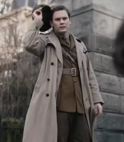 Jeremy Irvine Outlander Blood of My Blood S01 Trench Coat