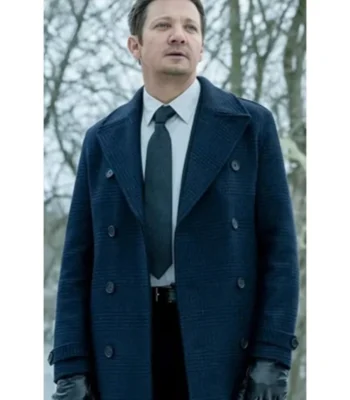 Jeremy Renner Mayor of Kingstown S04 Blue Coat