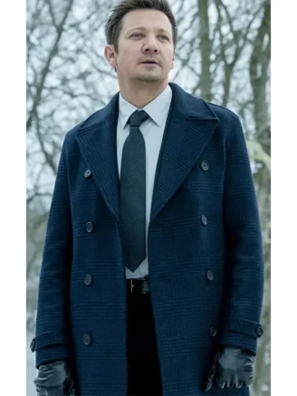 Jeremy Renner Mayor of Kingstown S04 Blue Coat