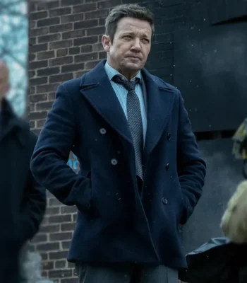 Jeremy Renner Mayor of Kingstown S04 Blue Coat