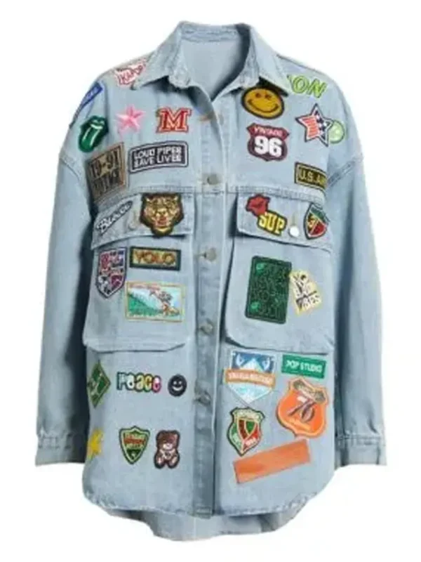Jersey Shore Angelina Pivarnick Patches Denim Jacket