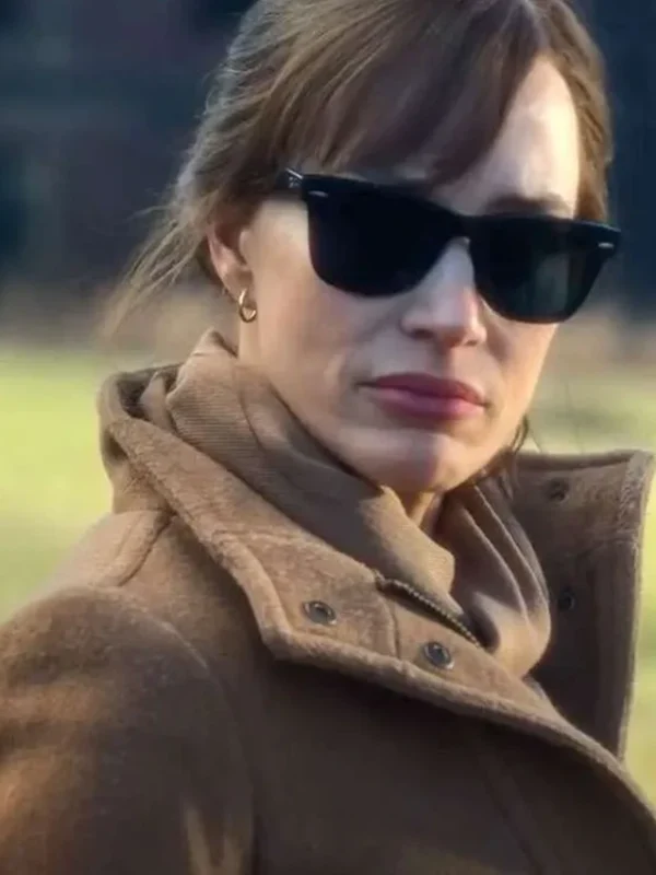 Jessica Chastain The Savant S01 Brown Coat