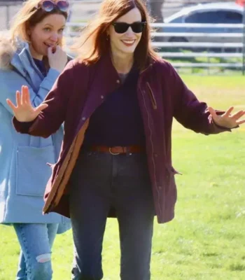Jessica Chastain The Savant S01 Maroon Jacket