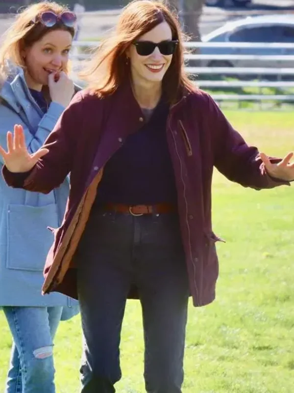 Jessica Chastain The Savant S01 Maroon Jacket