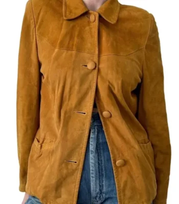 Joanne Whalley The Rumour S01 Brown Suede Jacket