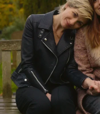 Jodie Whittaker Toxic Town S01 Black Leather Jacket