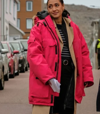Joséphine Jobert Saint-Pierre Pink Hooded Jacket